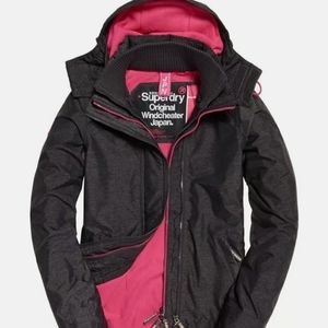 NWT - SUPERDRY Women's Pop Zip Hooded Arctic SD - Windcheater Jacket